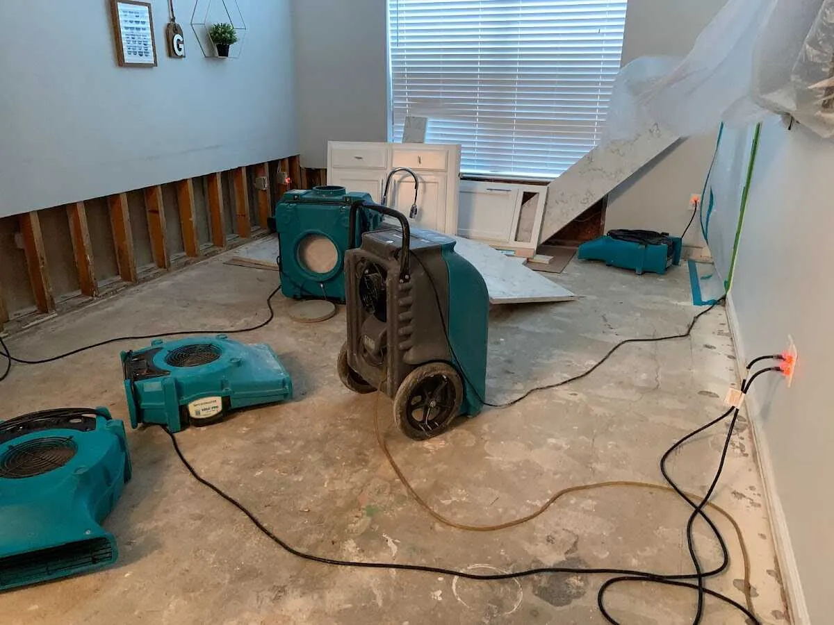 Dehumidifier in flood-cut room for Water Extraction & Removal in Woodinville